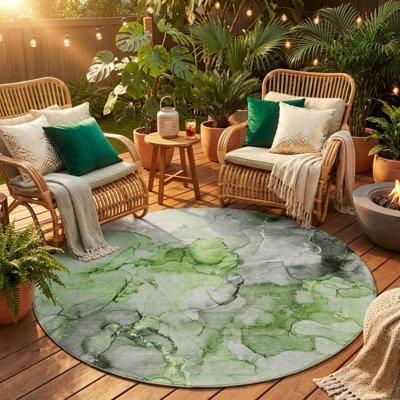 Tapis extérieur rond rond 8 po