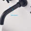 Robinet de salle de bain mural noir mat - Laiton massif, rouille, débit d'eau facile, accessoire pour robinet, installation complète-121645632
