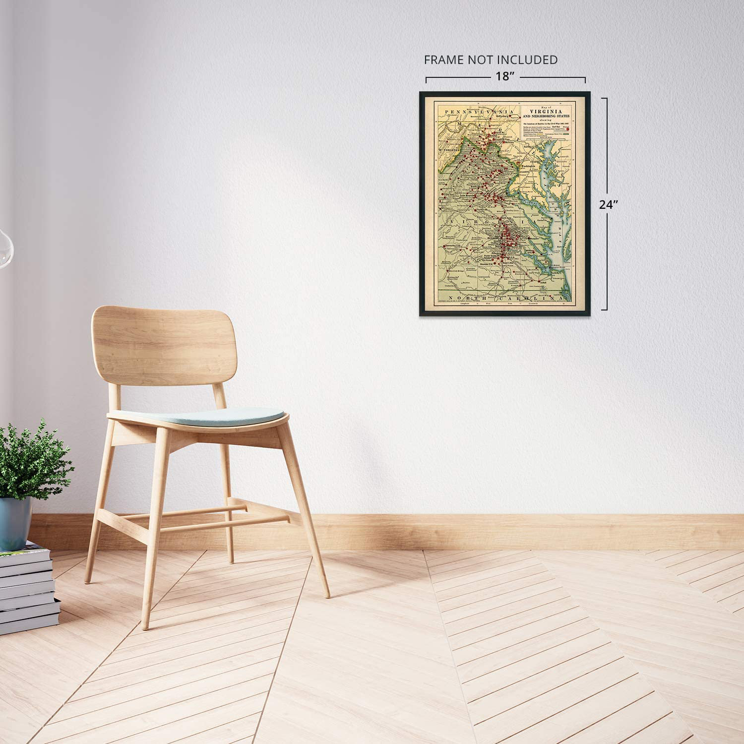 Bacon's 1862 Military Map of America in the Civil War Drawing by