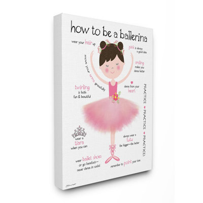 Siciliano How to Be a Ballerina Diagram Kids Wall Décor