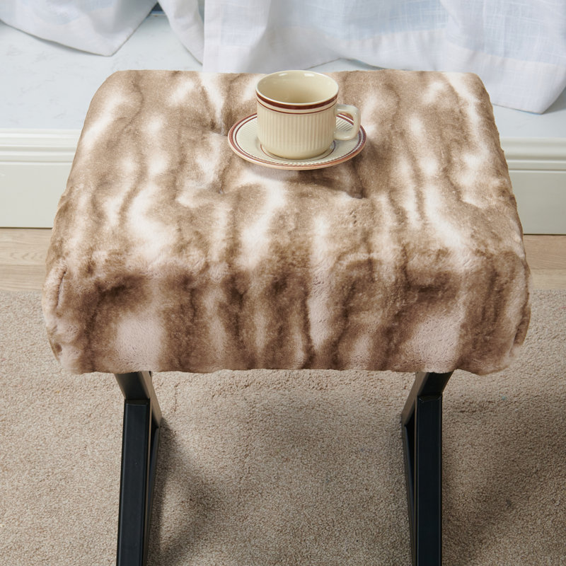 48.3cm Wide Square Standard Ottoman, Taupe 100% Polyester