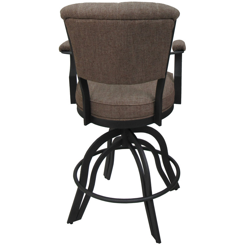 Tabouret de bar rotatif Racégal, gris, Basin Beige, Tabouret de bar (siège d'une hauteur de 26 po)