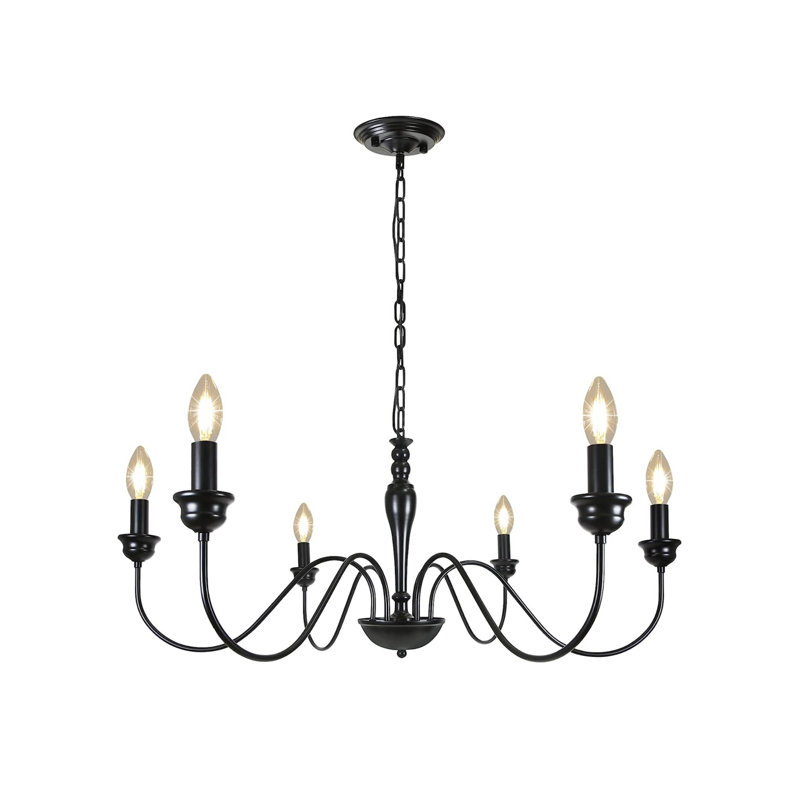 Lustre classique à 6 lumières DEL