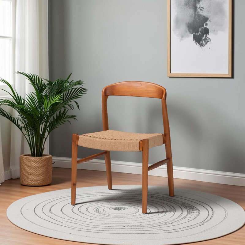 Chaise de salle à manger en papier tissé Milly