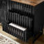 Commode double 6 tiroirs avec grille rayée