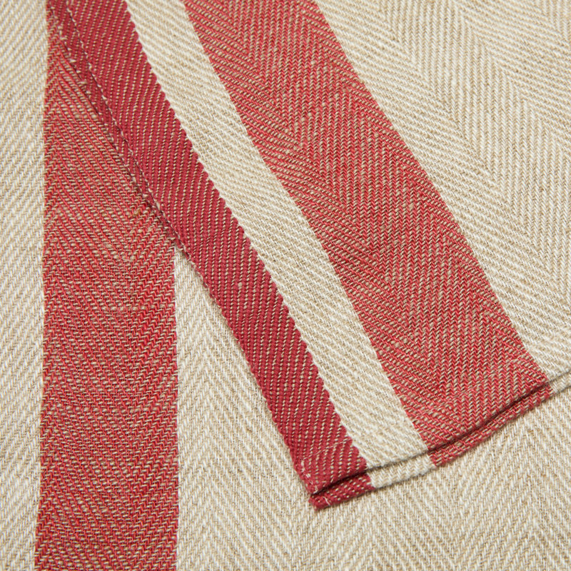 Torchon Gordes, rouge / naturel, 20 po x 30 po, Rouge / Naturel