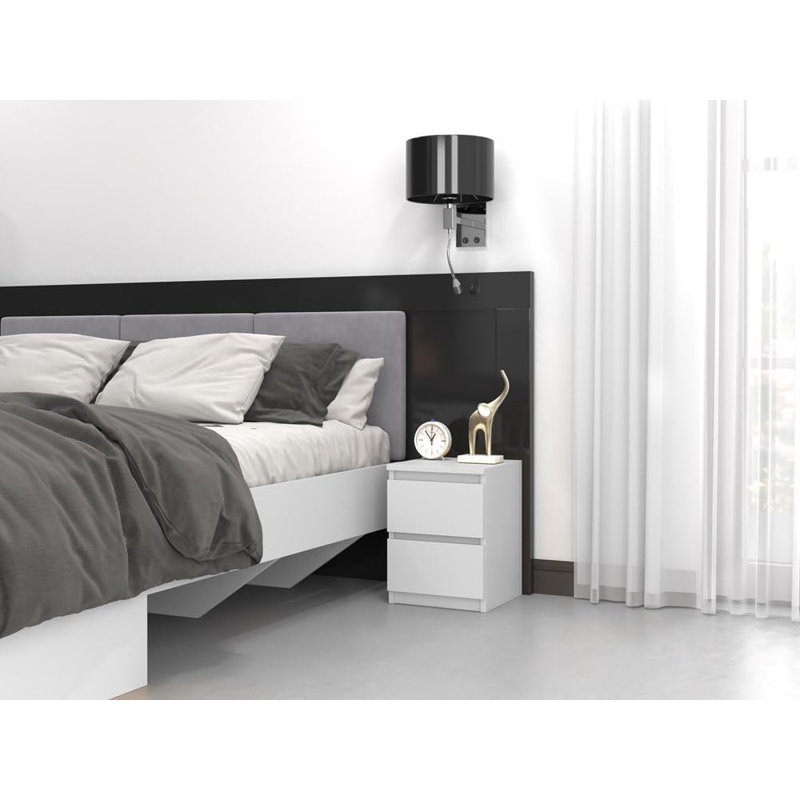 11.8cm W Solid Wood Bedside Table