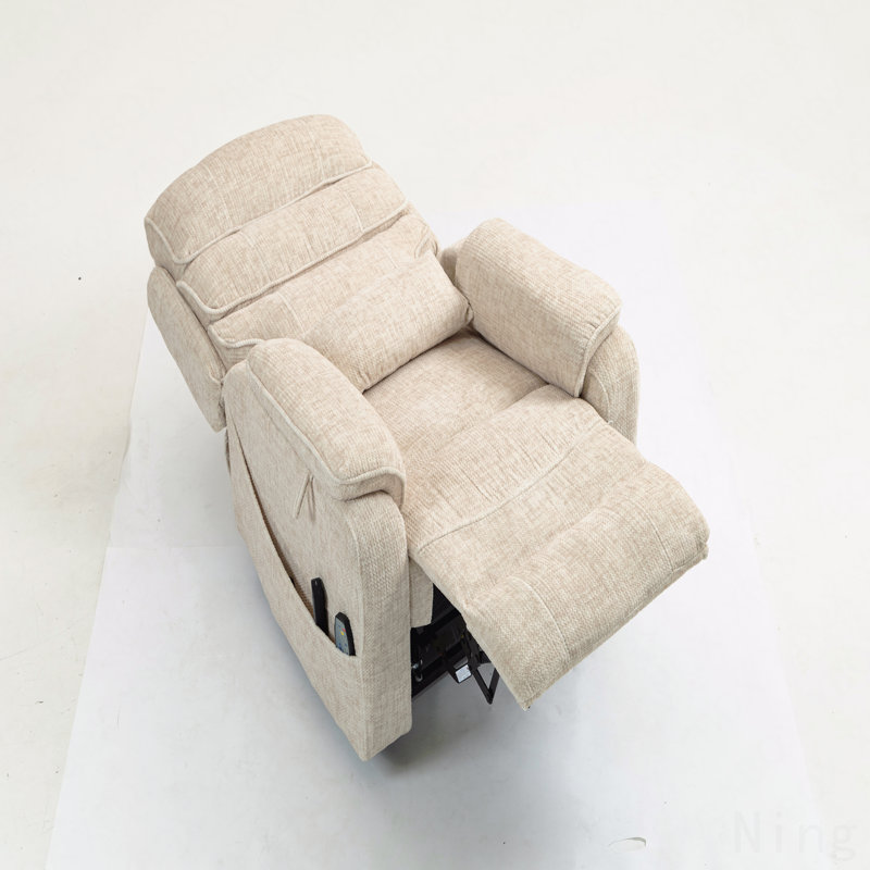 Electric Lift Lounge Chair For Elderly - Living Room Furniture, Power Supply, Beige
