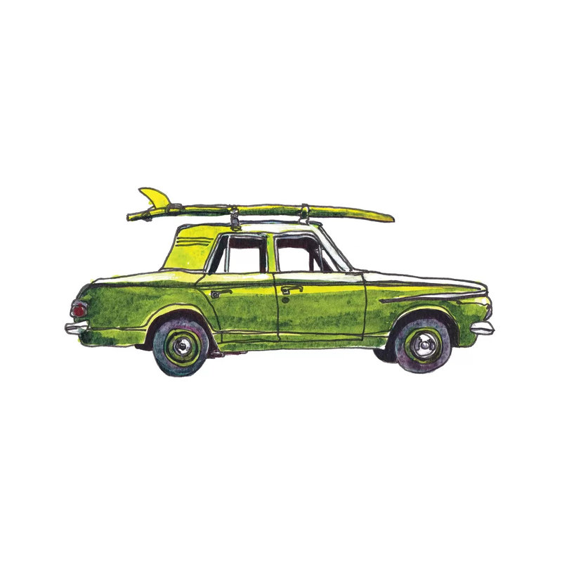 Surf Car XII by Paul McCreery - Gallery-Wrapped Canvas Giclée on Canvas, 20.32 cm H x 30.48 cm W, No Frame