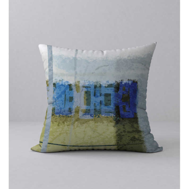 Abstract Reversible Throw Pillow, 24" x 24"