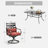6 - Person Metal Patio Dining Set With Square Table, Cushions Included-1460185889