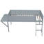 Lit mezzanine en bois avec bureau et lumière DEL, conception compacte, gris-50684687
