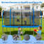 Trampoline de 14 pi avec échelle et filet d'enclos pour enfants et adultes, trampoline d'extérieur robuste de 14 pi pour la cour