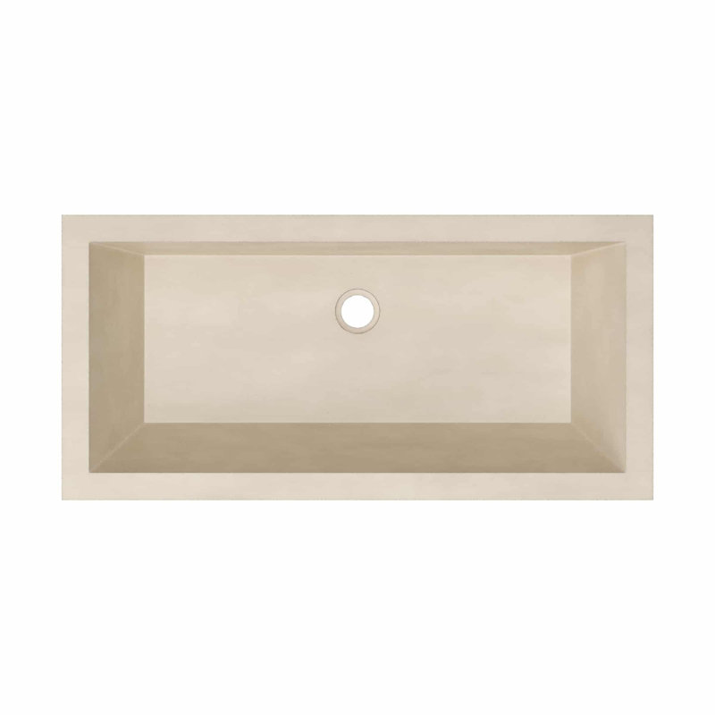 Arcata 30" Undermount Concrete Trough Bathroom Sink, Sand