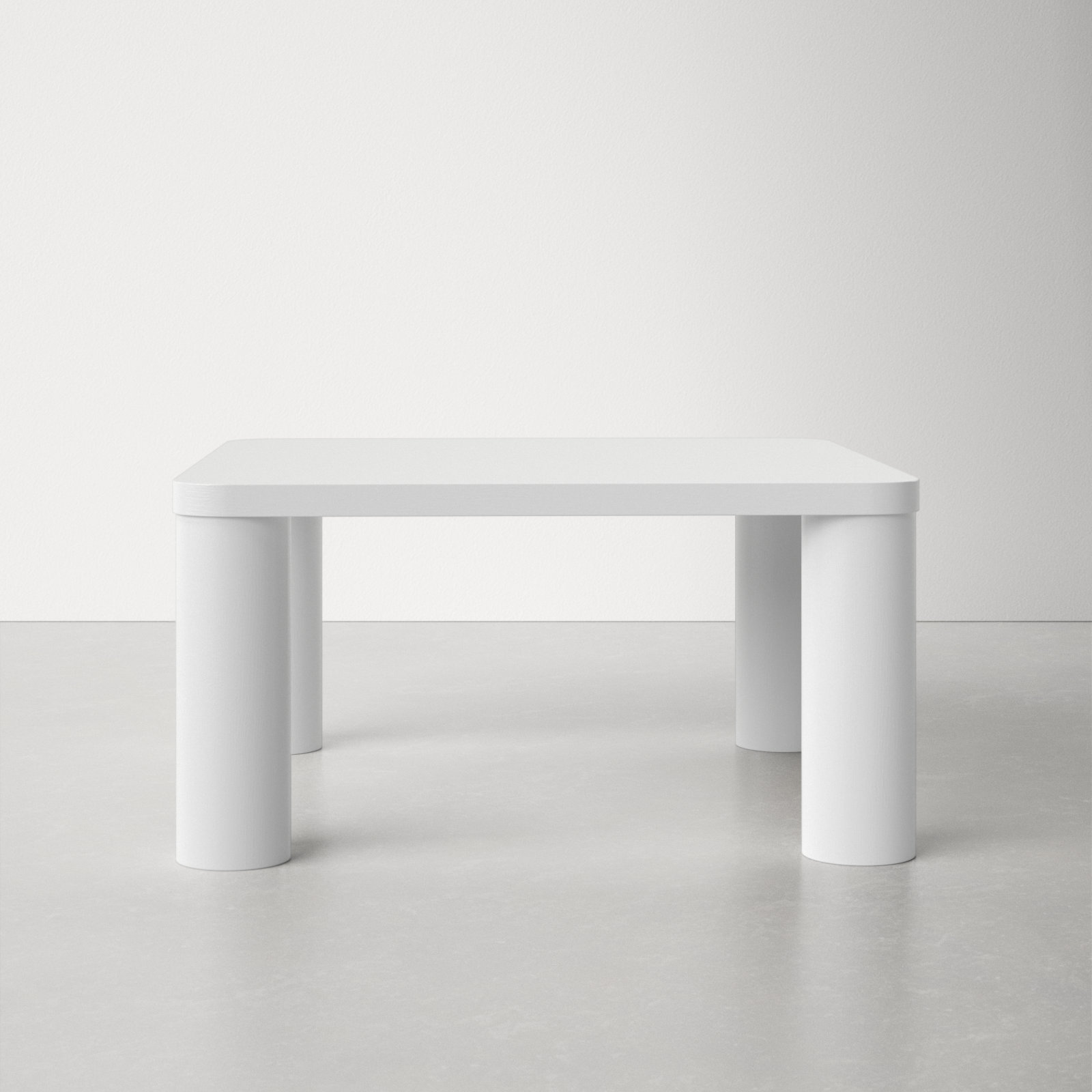 Patricio Single Coffee Table, White, 16.14" H x 32" L x 32" W