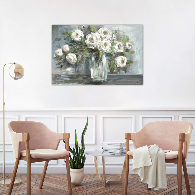 Soft Blooms Still Life by Tre Sorelle Studios - Wrapped Canvas Painting, 101.6 cm H x 66.04 cm W x 3.175 cm D