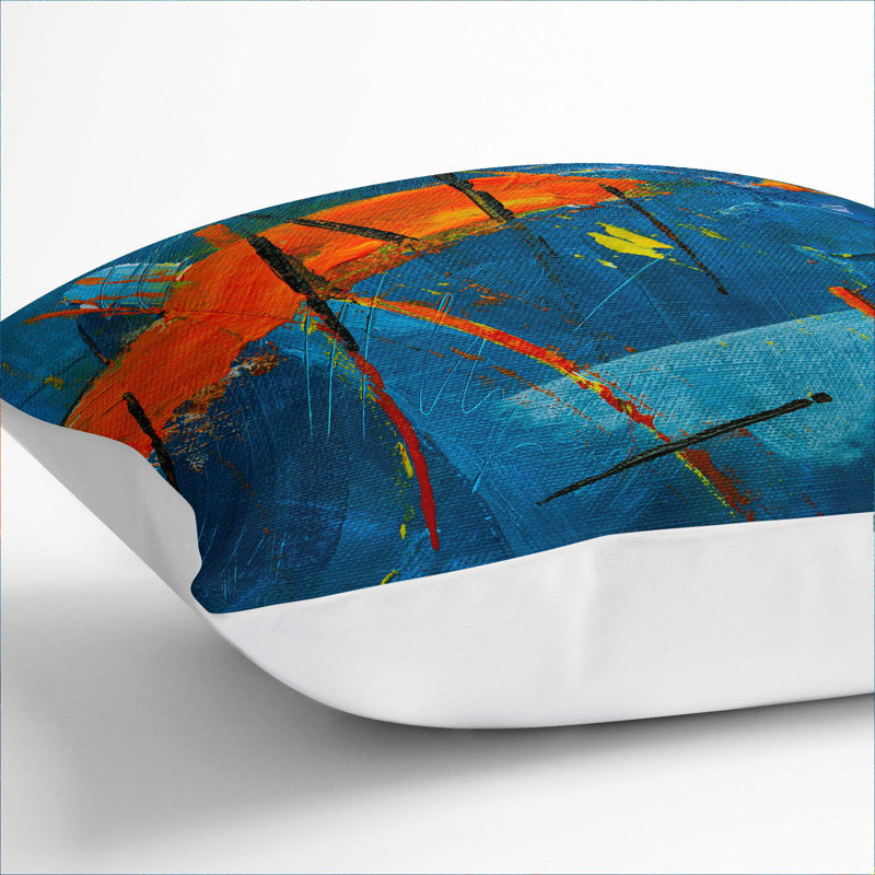 Abstract Square Throw Cushion, 55 x 55 cm, White