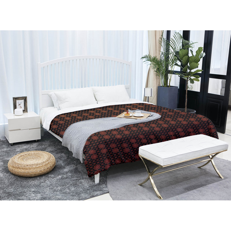 Katelyn Elizabeth Modern & Contemporary Polyester Geometric Shapes Comforter, King Comforter, Orange/Red