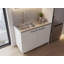 Évier utilitaire, Burwood, blanc, largeur x 39,3