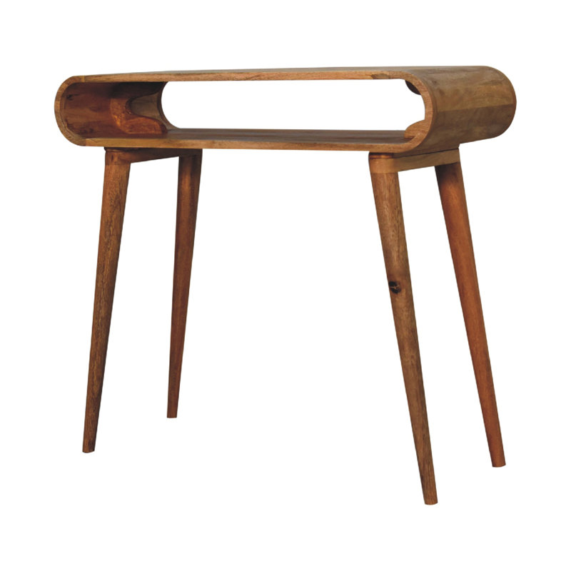 Amaya Nordic Style Console Table, Beige Brown
