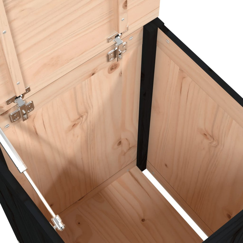 Wood Cabinet Laundry Hamper, Black