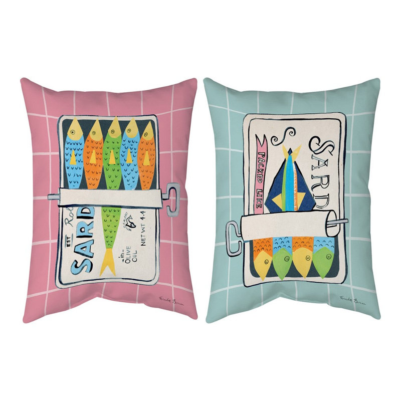 Sardines Throw Pillow 18" x 13"