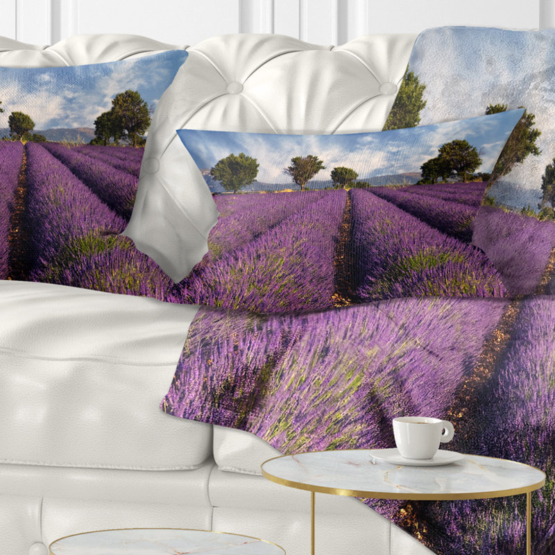 Coussin floral à fleurs sur un coussin lombaire d’après vent
