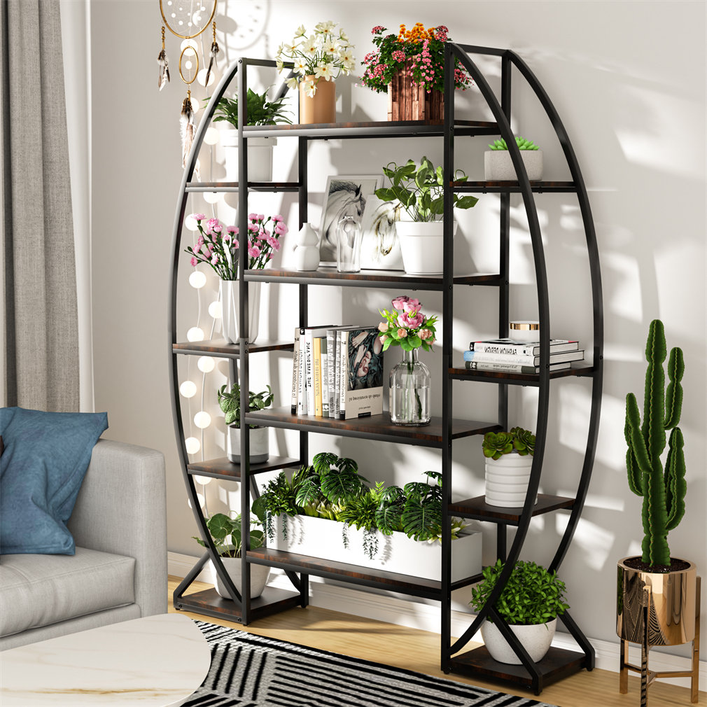 Metal Plant Stand Multi-Tiered Flower Pot Rack For Garden Patio 17 Stories