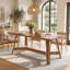Dining Table with Wood Base