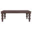 Table basse en bois massif avec pieds tournés à la main Braydan - Brun-1300823011