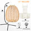 Single Person Wicker Swing Chair with Stand, Suitable for Indoor & Outdoor.-1732120746