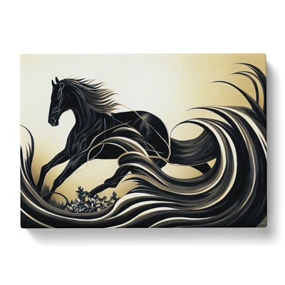 Extravagant Horse Abstract - Wrapped Canvas