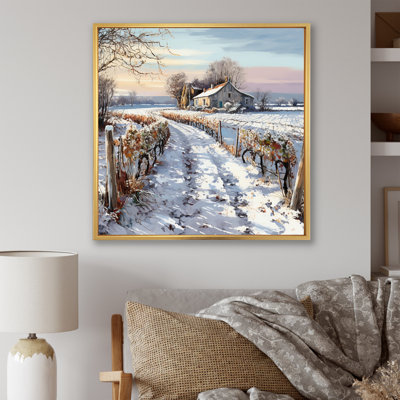 «Vineyard Winter Scenery» sur toile