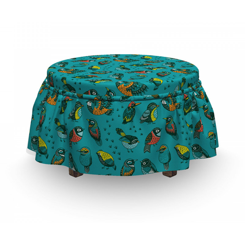 Housse pour repose-pieds en petits pieds d’oiseau