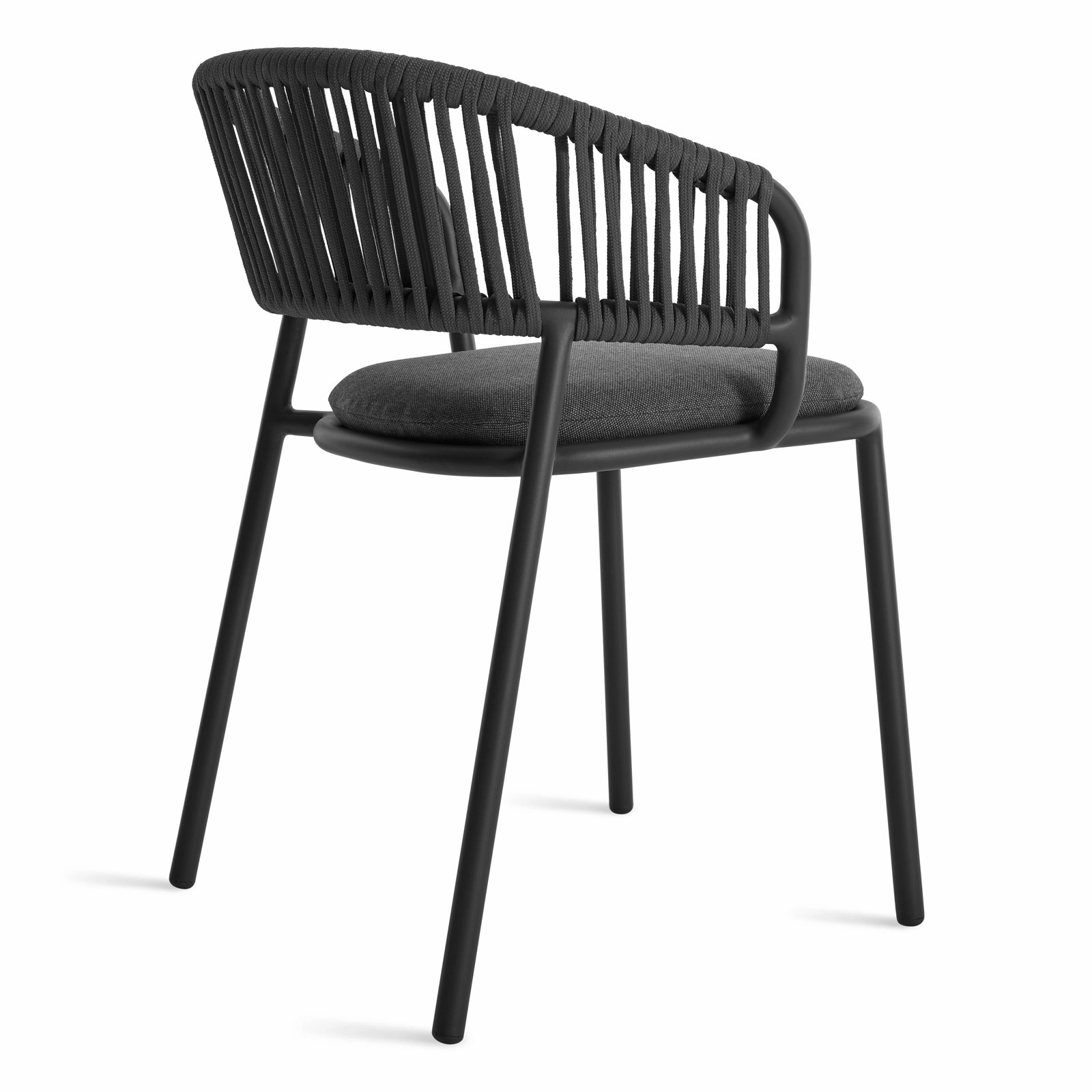 Mate Premium All-Weather Wicker Outdoor Dining Armchair with Sunbrella® Cushion, Toohey Charcoal