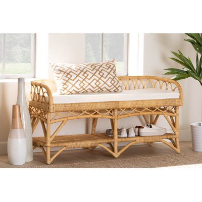 Cahl Rattan Bench