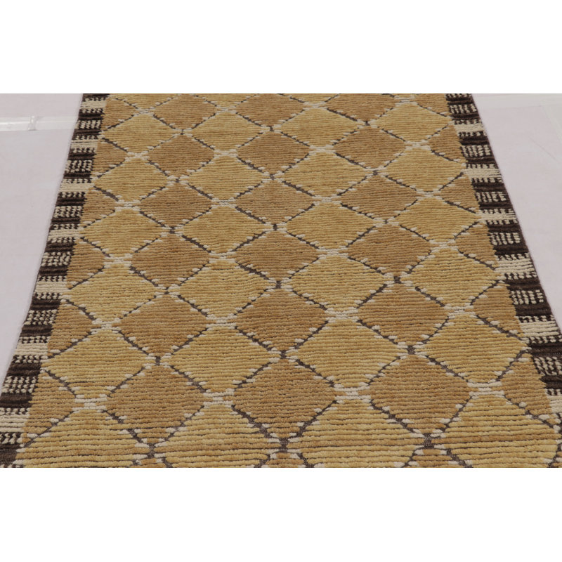 Scandinavian One-of-a-Kind 4'0X8'0 Hand Knotted Area Rug