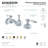 Kingston Brass Bel-Air Two-Handle 3-Hole Deck Mount Widespread Bathroom Faucet with Brass Pop-Up Drain-28237545