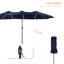 Parasol de marché solaire à DEL 15 pi x 9 pi avec base Mabry-378690860