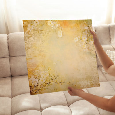 Impression florale zen asiatique d'inspiration asiatique Yellwo