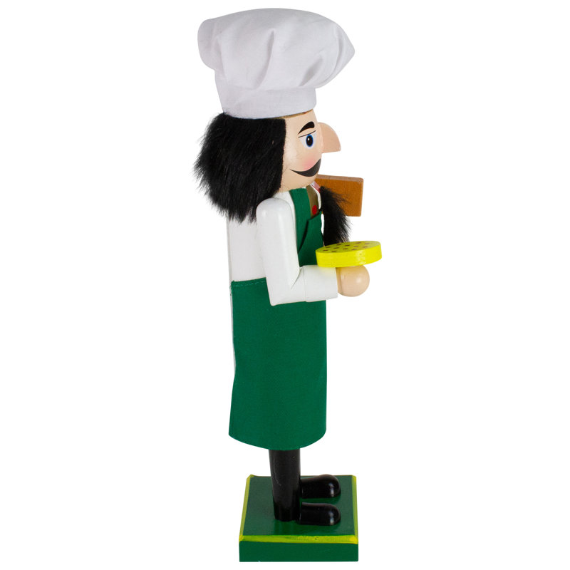 Machine à pizza casse-noisette en bois vert et blanc 14 po
