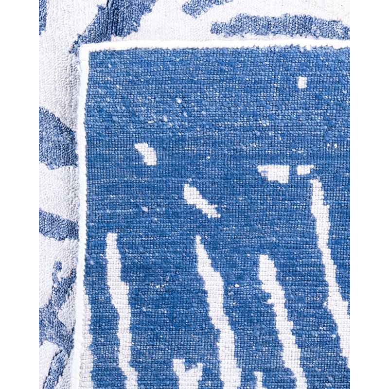 Overdyed One-of-a-Kind Rectangle 9'1" x 12'3" Hand Knotted Area Rug