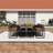 18-Pieces Acacia Wood Patio Dining Set