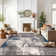 Pownal Abstract Performance Blue/Ivory/Gray Rug