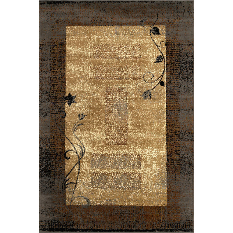 Tapis beige / brun Apex, Rectangle 6 pi 1 po x 9 pi