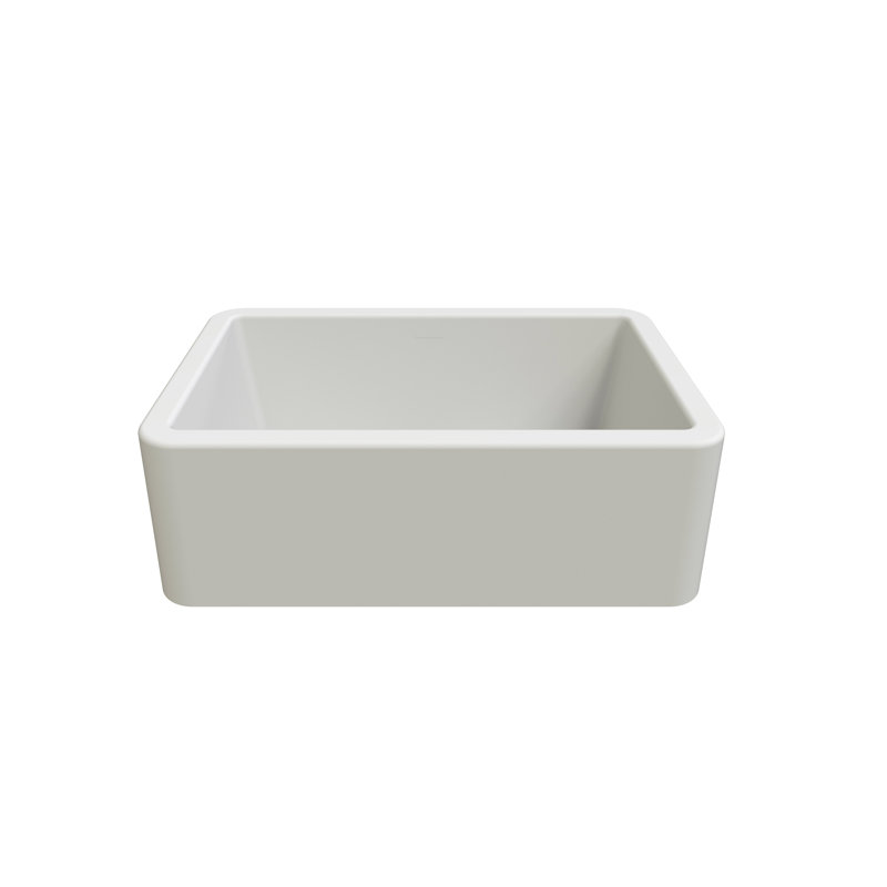 30" L x 19" W Apron Quartz Kitchen Sink, White