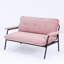 Rose 53 po avec boutons, éponge, structure en métal pour élégance 53 po 2 mélange de tissu, cadre, petit appartement spacieux, bureau à domicile idéal et chambre à coucher-524275147