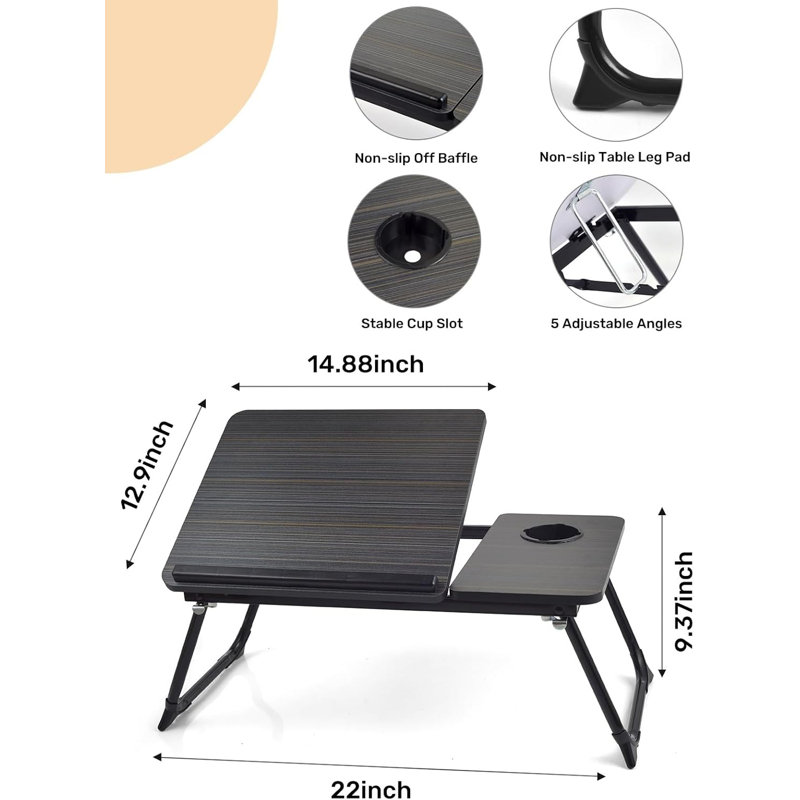 Dual-Panel Laptop Desk for Couch – Adjustable Angle Sofa Bed Table with Mouse Platform