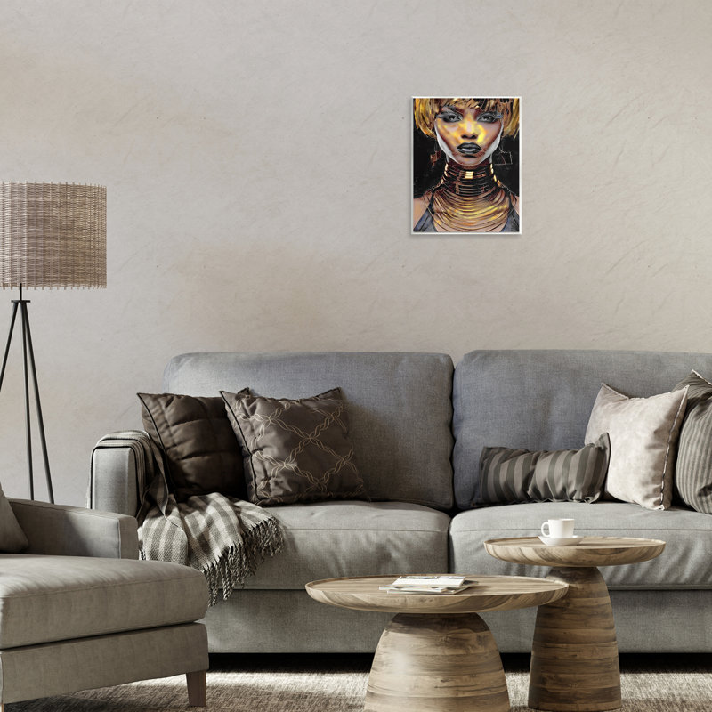 «Intense Glam Woman», art mural sur bois par Jesse Keith