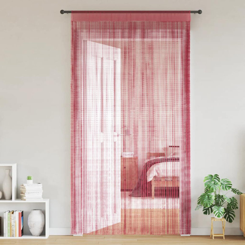 Back Bay Sheer Curtain Pair, 355.6cm Width x 635cm Drop, Pink